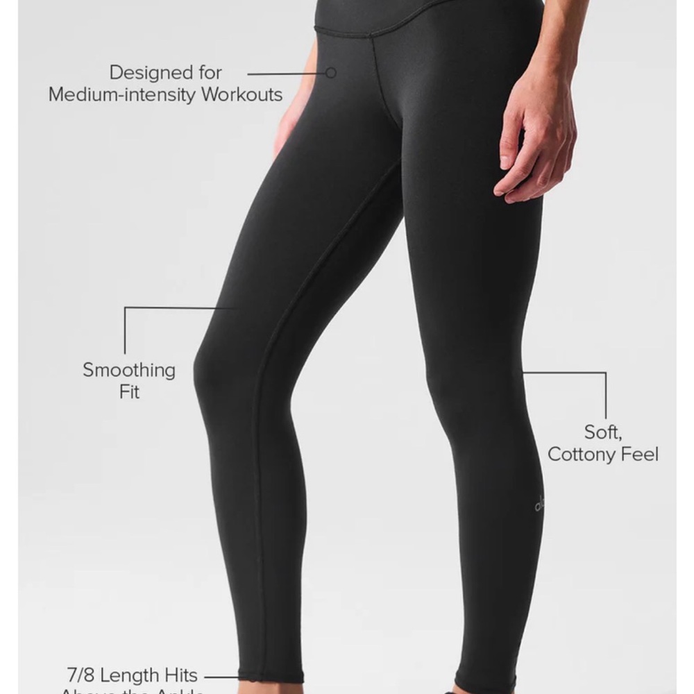ALO Yoga Black High-Rise 7/8 Smoothing Leggings